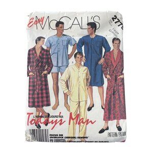 80s Easy McCalls 2779 Sewing Pattern Size Large Robe Pajamas Nightshirt 1986 CUT
